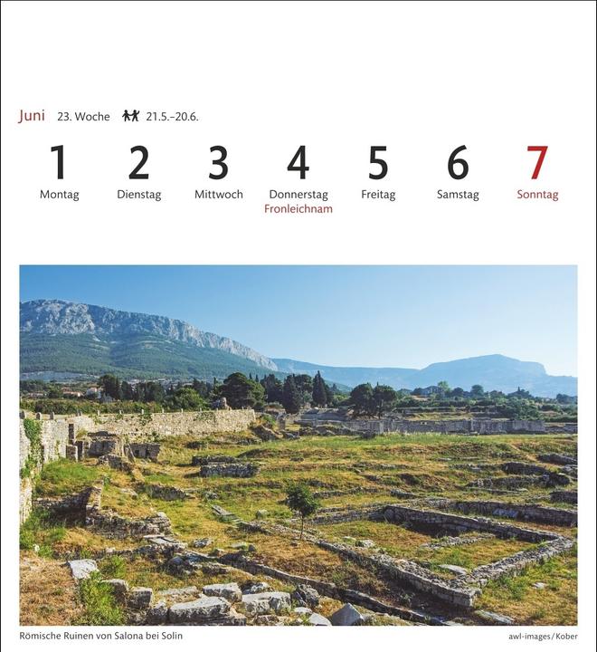 Produktbild Harenberg Kroatien Sehnsuchtskalender 2026 - Wochenkalender mit 53 Postkarten (Deutsch)