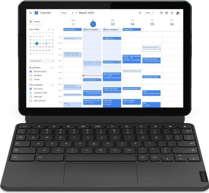 Image du produit Lenovo Chromebook Duet (WLAN uniquement, 10.10", 128 Go, Bleu, Grey)