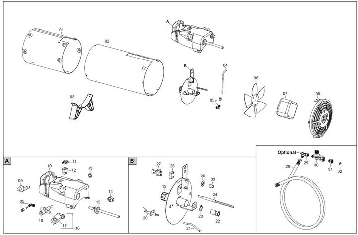 Image du produit BM2 Arcotherm Appareil de chauffage à gaz GP 18 M
