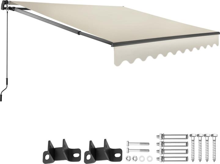 Actual product image tectake Jointed arm awning Ornella with wall bracket (2.50 m)