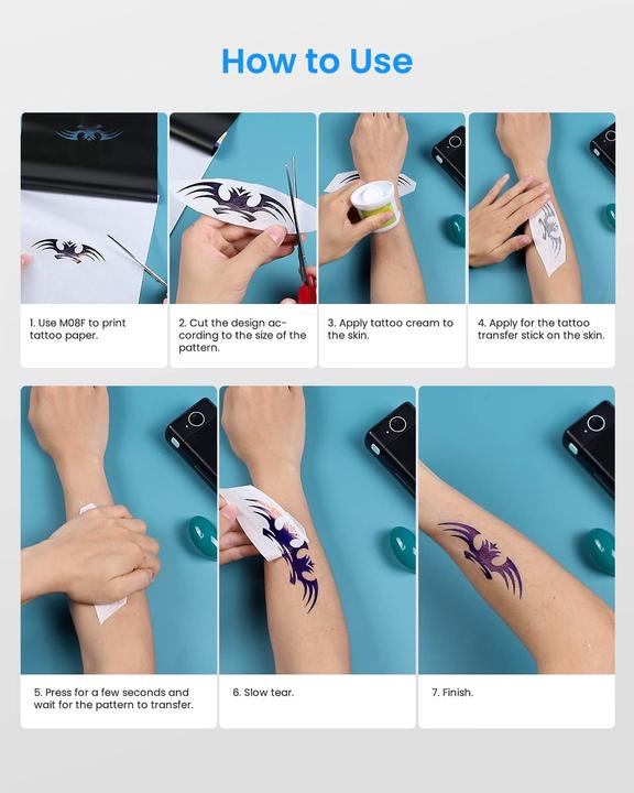 Produktbild Phomemo Tattoo Transferpapier A4 für M08F Drucker (100 Blatt)