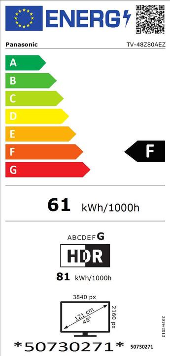 Energie-Label Panasonic TV-48Z80AEZ (48", LS48, OLED, 4K, 2024)