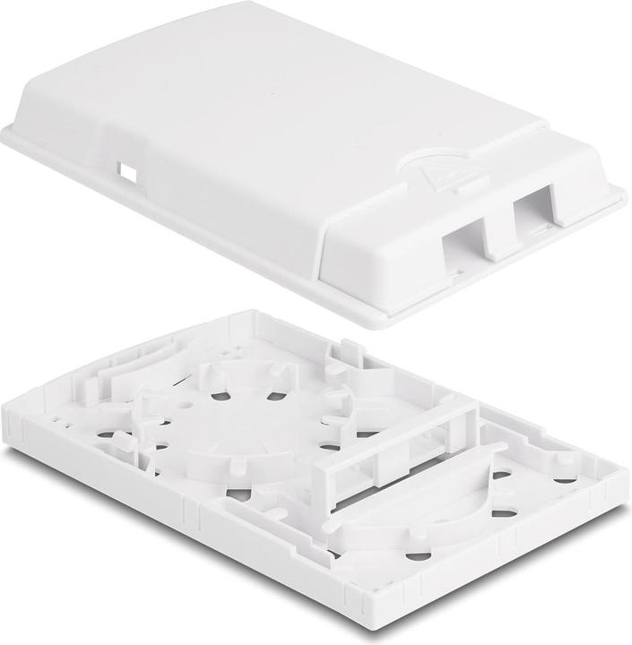 Produktbild Delock LWL Anschlussdose zur Wandmontage für 2 x SC Simplex oder LC Duplex weiss (0.13 m)