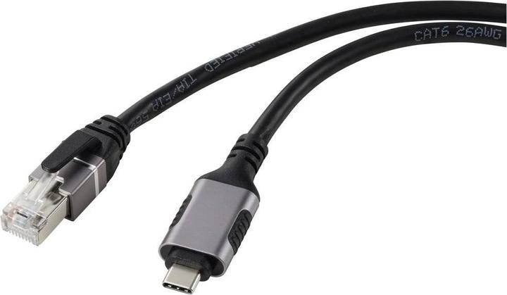 Actual product image Renkforce USB, network adapter cable (1x USB-C® plug - 1x RJ45 plug) 3.00 (USB-C, RJ45, RJ45 (1x))