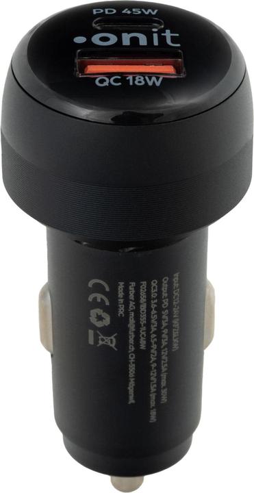 Produktbild Onit Autoladegerät Dual 63 W PD, Stromanschluss Seite A