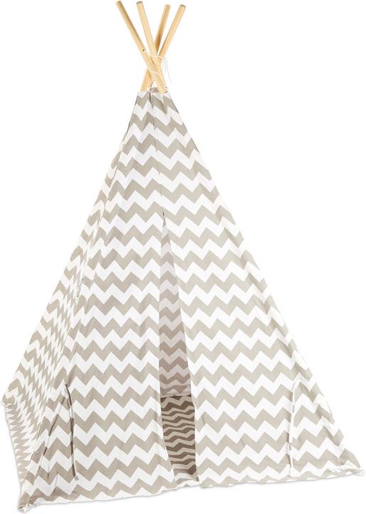 Immagine prodotto Relaxdays Tenda Giocattolo per Bambini, Bianca/Grigia