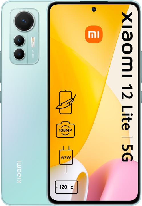 Actual product image Xiaomi 12 Lite 5G (256 GB, Lite Green, 6.55", Dual SIM, 108 Mpx, 5G)