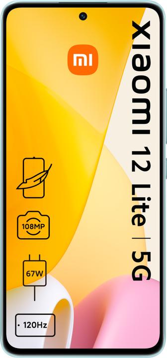 Actual product image Xiaomi 12 Lite 5G (256 GB, Lite Green, 6.55", Dual SIM, 108 Mpx, 5G)