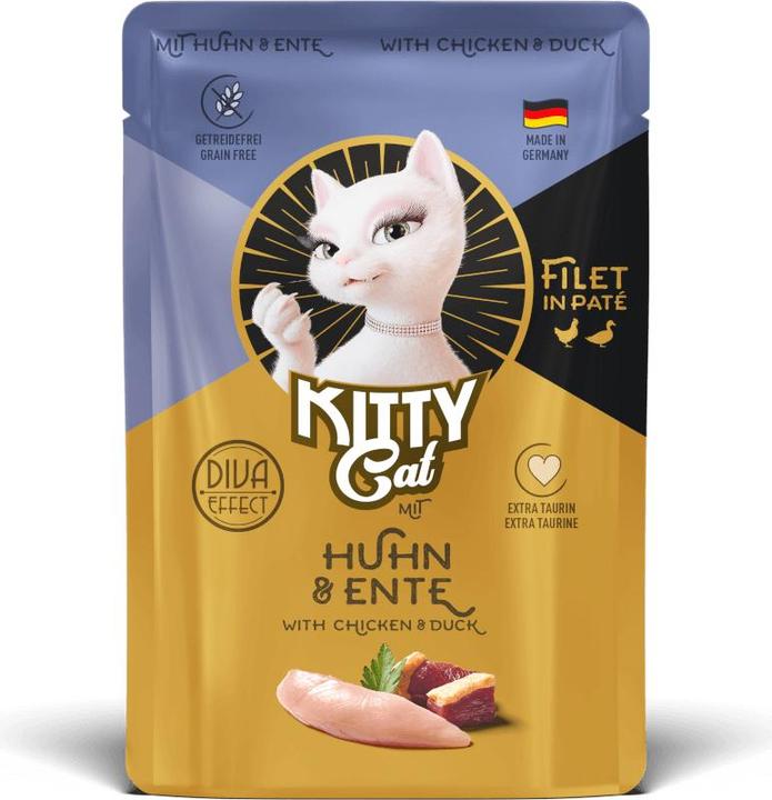 Produktbild KITTY Cat Nassfutter Filét Paté Pouch Huhn, Ente 85 g (Adult, 1 Stk., 85 g)