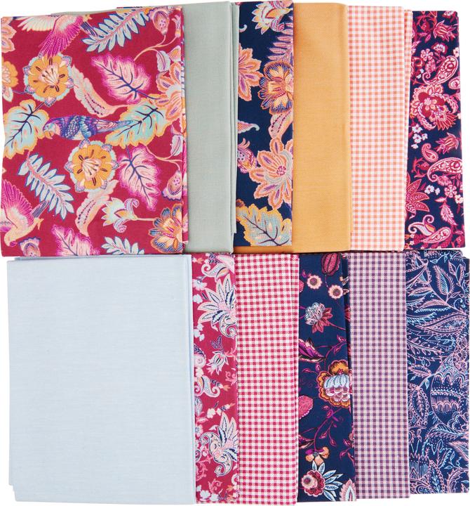 Produktbild Westfalenstoffe Stoffpaket "Bali", 12 Stoffe à 48 x 48 cm