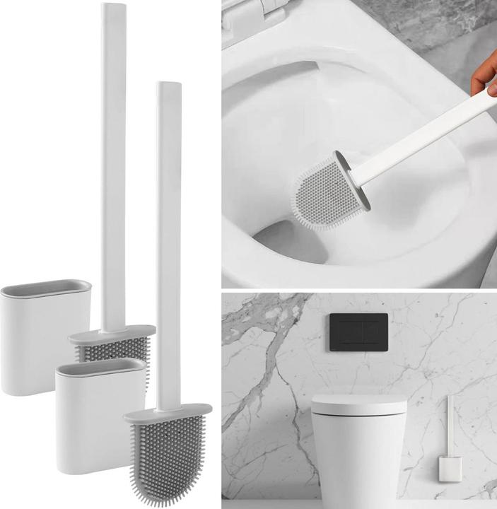 Casativo WC-Bürste mit Silikonborsten inkl. Bürstenhalter