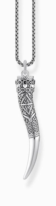 Produktbild Thomas Sabo Kette Acanthus Horn (925 Sterlingsilber, Geschwärzt, 45 - 50 cm)