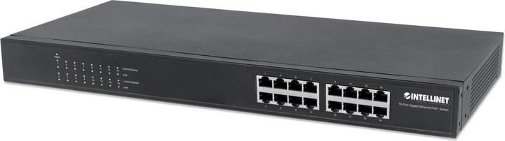 Image du produit Intellinet Switch 16 ports Gigabit Ethernet PoE+ Endspan, montage en rack 19 pouces 48,26cm (16 Ports)