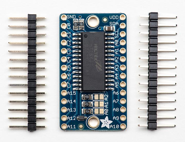 Actual product image Adafruit 16x8 LED Matrix Driver Backpack (HT16K33 Breakout) (Various)