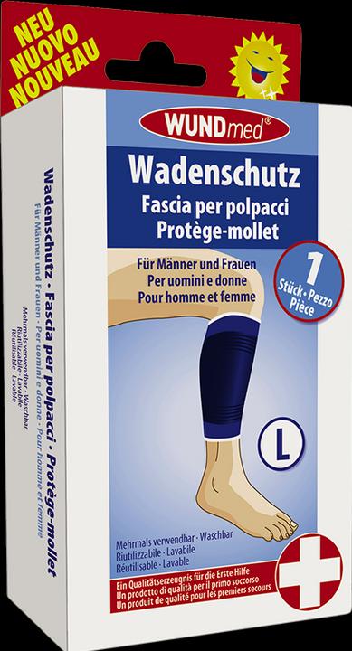 Produktbild Wundmed Elastische Sportbandage blau Wadenschutz Grösse L (L)