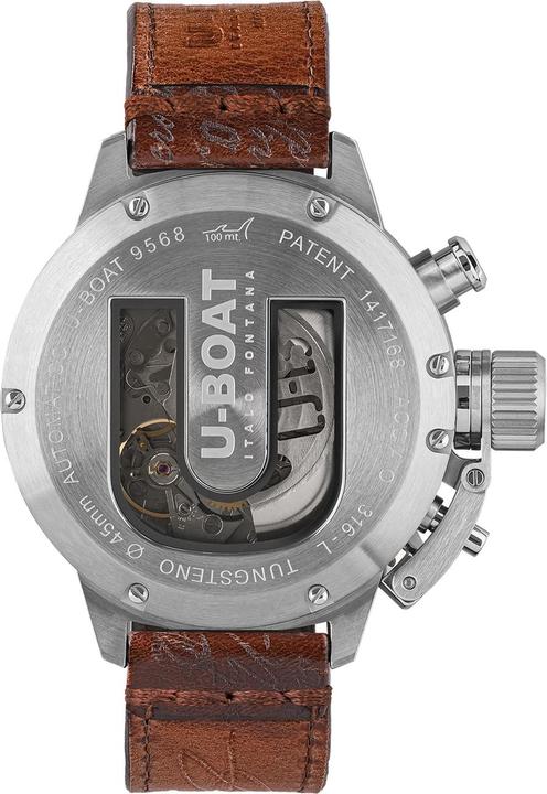 Actual product image U-Boat 9568 Classico 45 mm Tungsteno CAS 2 men's watch 10ATM (Chronograph, 45 mm)