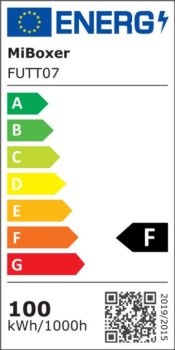 Energie-Label Milight RGBW Funk Profi LED Flutlicht 100W IP65 mit Fernbedienung (9500 lm, IP65)