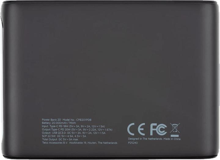 Image du produit Just in Case Chargeur rapide USB-C Powerbank 20.000mAh noir (20 mAh, 22.50 W, 22.50 Wh)