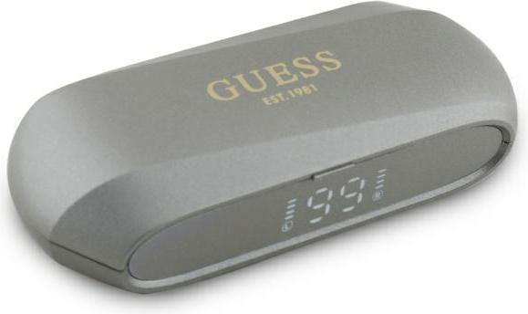 Produktbild Guess Kabellose Kopfhörer Elongated Metallic ENC TWS Bluetooth Headset - Silbergrau (ANC, 26 h, Kabellos)
