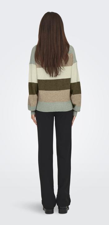 Produktbild Only Rundhals Gerippte Ärmelbündchen Tief angesetzte Schulter Pullover Strickpullover (XL)