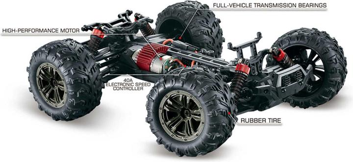 Immagine prodotto Absima Scala 1:16 4WD Buggy X TRUCK sabbia ad alta velocità 2,4GHz Nero/Rosso (RTR pronto all'uso)