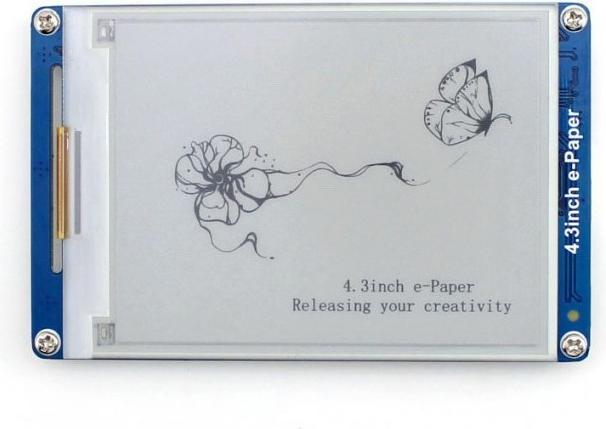 Actual product image WaveShare 800x600 4.3inch e-Ink UART Display
