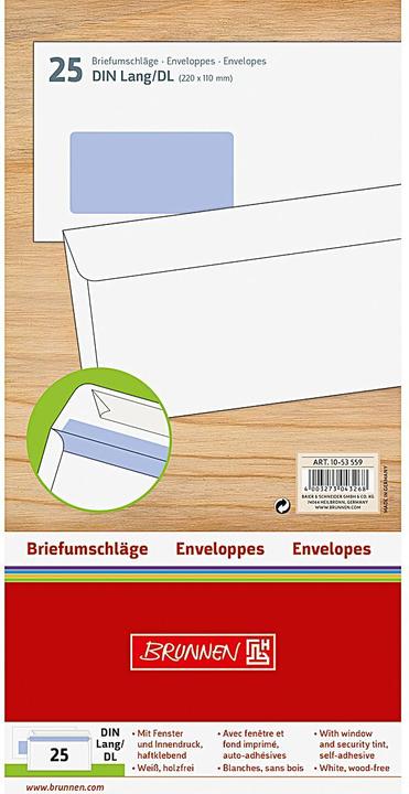 Actual product image Envelope (110 x 220 mm, 25 x)