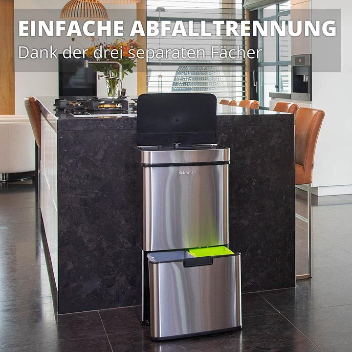 Produktbild Homra Nexo Mülleimer mit Sensor, Silber (72 l)