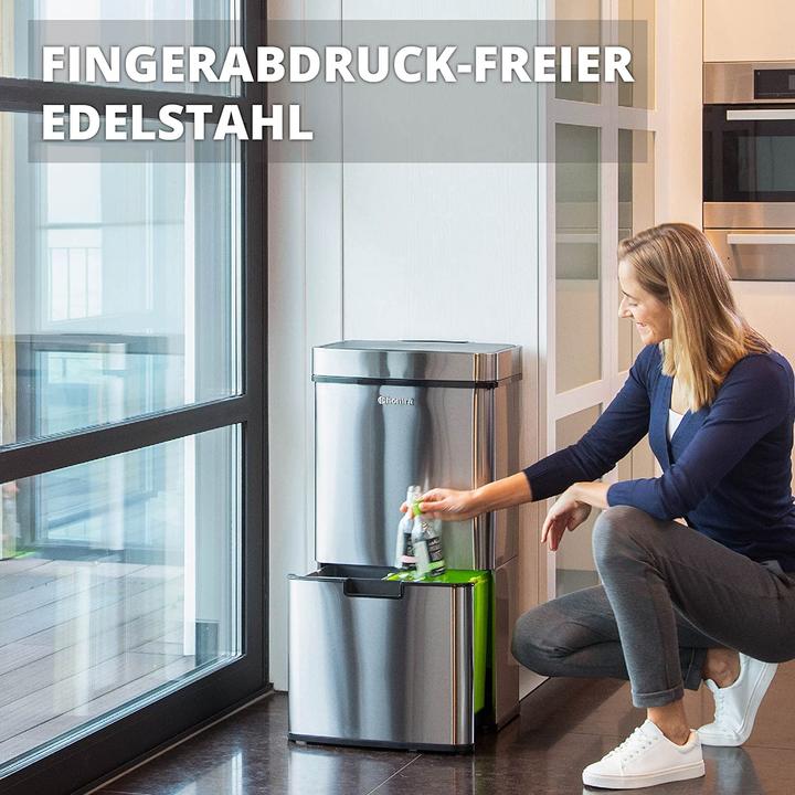Produktbild Homra Nexo Mülleimer mit Sensor, Silber (72 l)