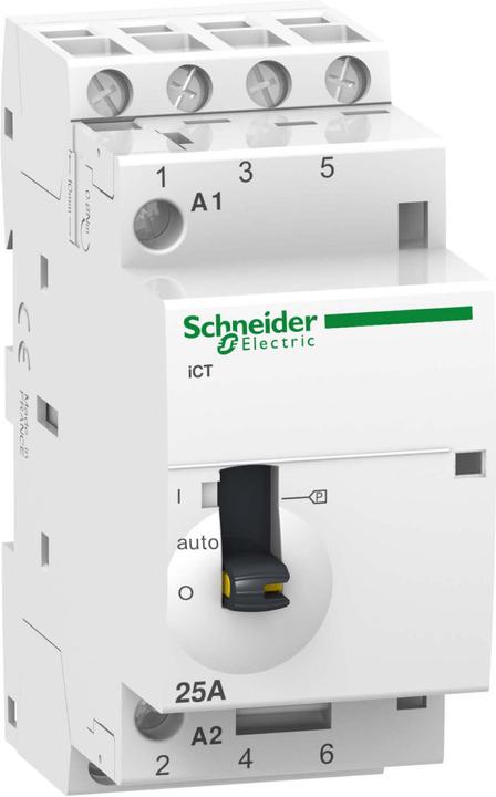Schneider Electric Acti9 iCT Contactor 25A 4NO 220/240Vac (Heating actuator)