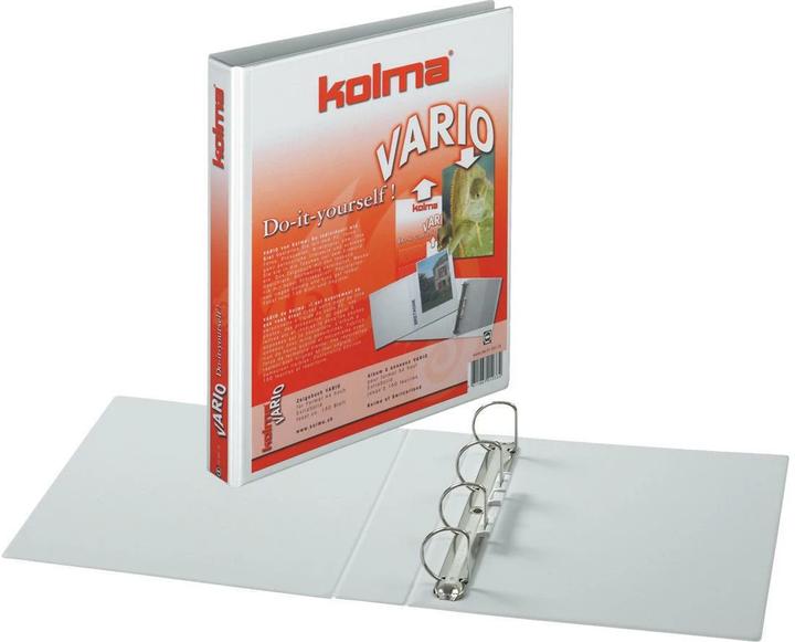 Produktbild Kolma Zeigebuch Vario A4 4 Ringe Füllhöhe 2 cm weiss (A4, 20 mm, 1 Stück)