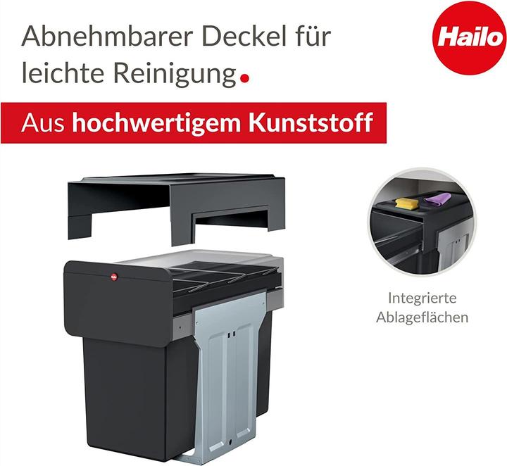 Actual product image Hailo EcoLine Design Trio L built-in system (3x 10l) (30 l)