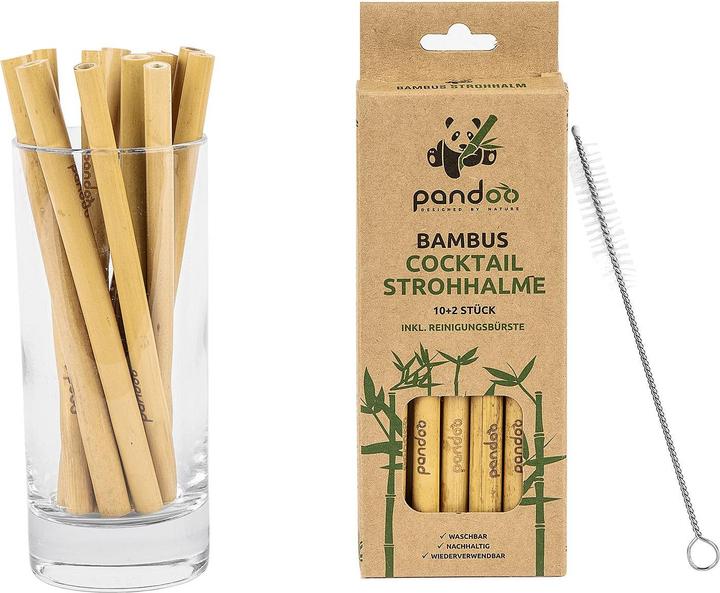 Actual product image Pandoo Cocktail straw bamboo 12pcs (12 x)