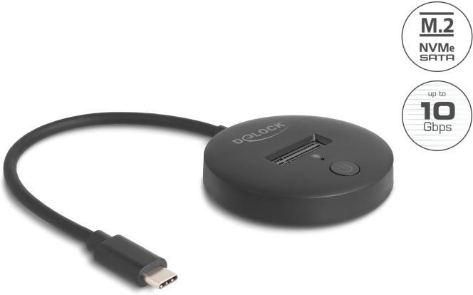 Actual product image Delock M.2 docking station for M.2 NVMe / SATA SSD with USB 10