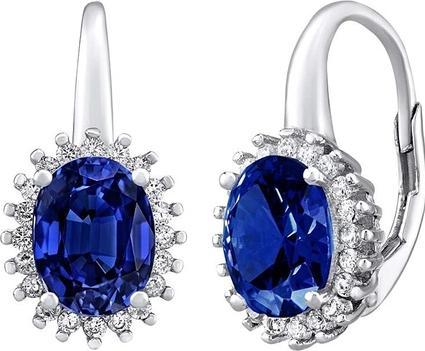 Silvego Silver DHARMA earrings withue sapphire LPS0588DB