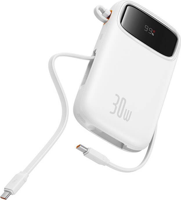 Immagine prodotto Baseus QPow 2 10000mAh 30W powerbank (bianco) (10000 mAh, 30 W, 37 Wh)