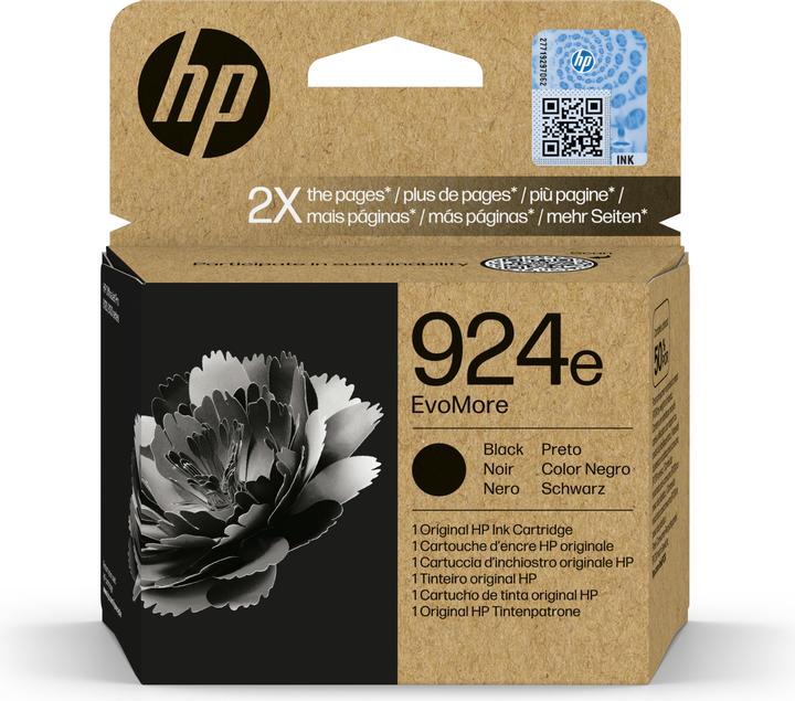 HP 4K0V0NE#CE1 924e EvoMore OJ PRO inkt zwart 1000 pagina's (BK)