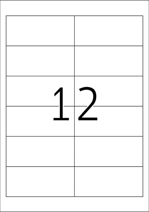 Nutritional values and ingredients TopStick TOP STICK universal labels, 96.5 x 42.3 mm, 100 sheets