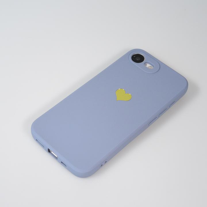 Actual product image PhoneLook Cover Silicone Mat Heart gold (Apple iPhone 16e)