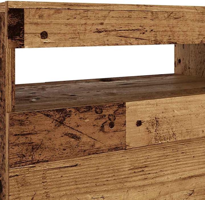 Produktbild VidaXL TV Schrank Lowboard Fernsehschrank Fernsehtisch mit LED Altholz-Optik (120 x 35 x 40 cm)