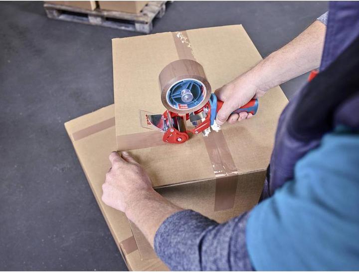 Actual product image tesa tesapack ULTRA STRONG Parcel Tape - PVC packing tape for tight packing and secure bundling (50 mm)