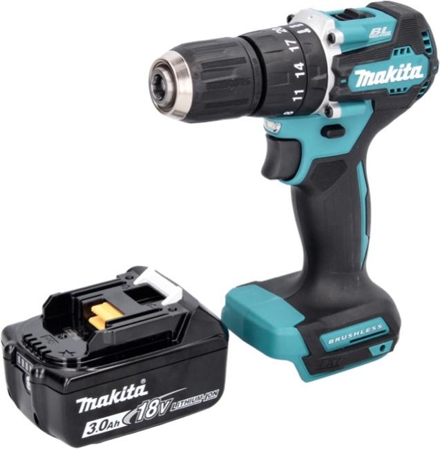 Produktbild Makita DHP 487 F1 Akku Schlagbohrschrauber 18 V 40 Nm Brushless + 1x Akku 3,0 Ah - ohne Ladegerät (Akkubetrieb)