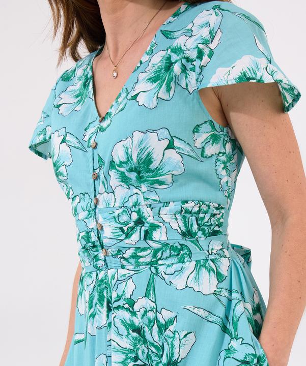 Actual product image Joe Browns Button Through Short Sleeve Floral Dress