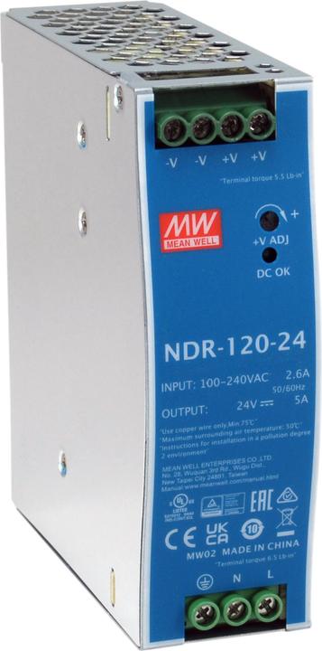 Actual product image LevelOne ind. Power supply unit POW-2442 24VDC 120W DIN rail si (120 W)