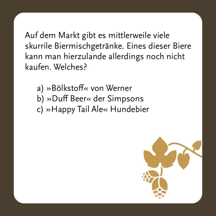 Produktbild Unnützes Wissen Bier-Quiz (Deutsch)