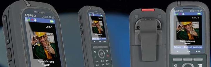 Actual product image Agfeo DECT 78 IP - IP Phone - Gray - Wireless Handset - Desktop/Bank - IP65 - 249