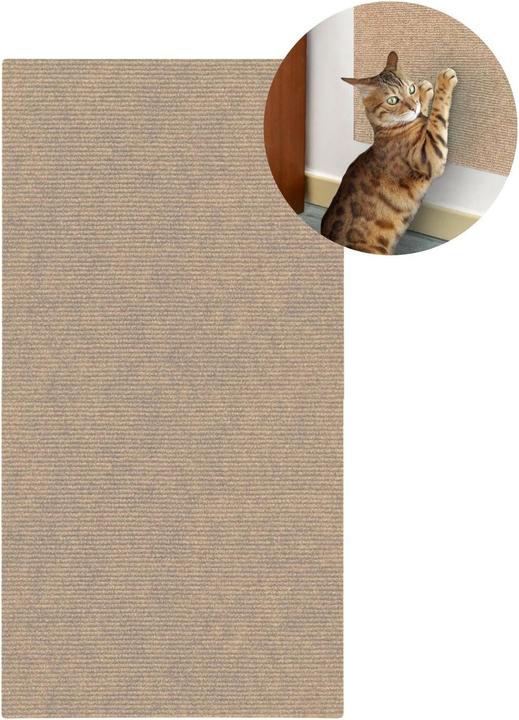 Produktbild Hermex Kratzmatte für Katzen Klettermatte Kratzschutz Kratzbrett Kratzwand (200 cm, Beige)