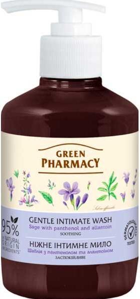 Actual product image Elfa Liquid Soap for Intimate Care Green Pharmacy 370ml with Sage (370 ml, Intimate washing lotion)