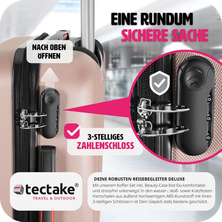 Actual product image tectake Suitcase Set Suitcases Trolleys Trolley Set Hardcase trolley (90 l, M (50 - 90l))