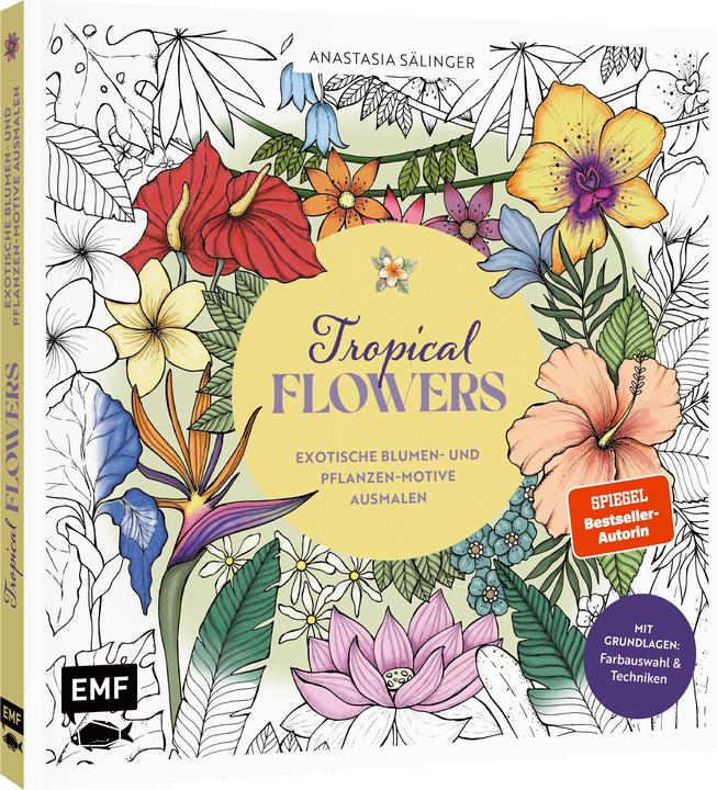 Produktbild Tropical Flowers – Exotische Blumen- und Pflanzen-Motive ausmalen